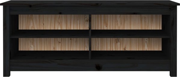 vidaXL vidaXL Szafka na buty, czarna, 110x38x45,5 cm, drewno sosnowe