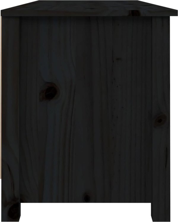 vidaXL vidaXL Szafka na buty, czarna, 110x38x45,5 cm, drewno sosnowe