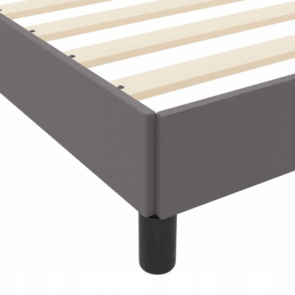 vidaXL Πλαίσιο κρεβατιού με στρώμα Γκρι 140 x 190 cm από ύφασμα