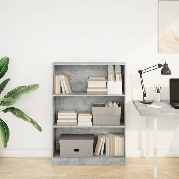 vidaXL Ράφι γκρι σκουριάς 80x24x109 εκ. από σύνθετο ξύλο