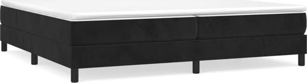 vidaXL Κρεβάτι kontynentalne με στρώμα, μαύρο βελούδο 200x200 cm