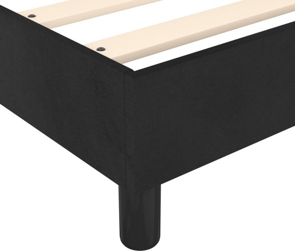 vidaXL Κρεβάτι kontynentalne με στρώμα, μαύρο βελούδο 200x200 cm