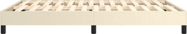vidaXL Λουτζκο κοντινεντάλ, κρεμ, 140x200 εκ., επενδυμένο με συνθετικό δέρμα