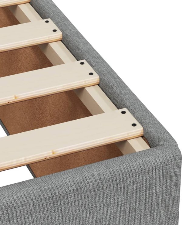 VidaXL Κρεβάτι Continental με Στρώμα, Ανοιχτό Γκρι, Ύφασμα, 120x200 εκ