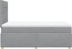 VidaXL Κρεβάτι Continental με Στρώμα, Ανοιχτό Γκρι, Ύφασμα, 120x200 εκ