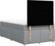 VidaXL Κρεβάτι Continental με Στρώμα, Ανοιχτό Γκρι, Ύφασμα, 120x200 εκ