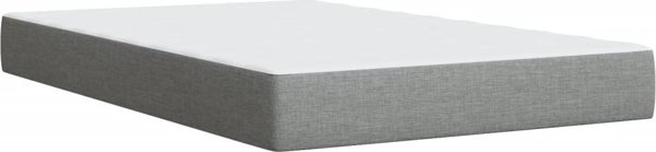 VidaXL Κρεβάτι Continental με Στρώμα, Ανοιχτό Γκρι, Ύφασμα, 120x200 εκ