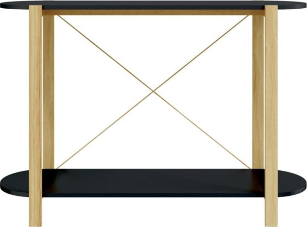 vidaXL Κονσόλα, μαύρο, 110x38x75 εκ., σύνθετο ξύλο