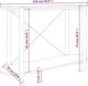 vidaXL Κονσόλα, μαύρο, 110x38x75 εκ., σύνθετο ξύλο