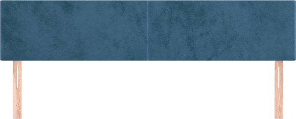 vidaXL 2 μαξιλάρια κεφαλιού κρεβατιού, σκούρο μπλε, 80x5x78/88 cm, βελούδο
