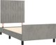 vidaXL Rama κρεβατιού με κεφαλάρι, ανοιχτό γκρι, 80x200 εκ., βελούδινο