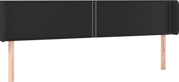 vidaXL vidaXL Zaglowek uszak czarny 183x16x78/88 cm sztuczna skora