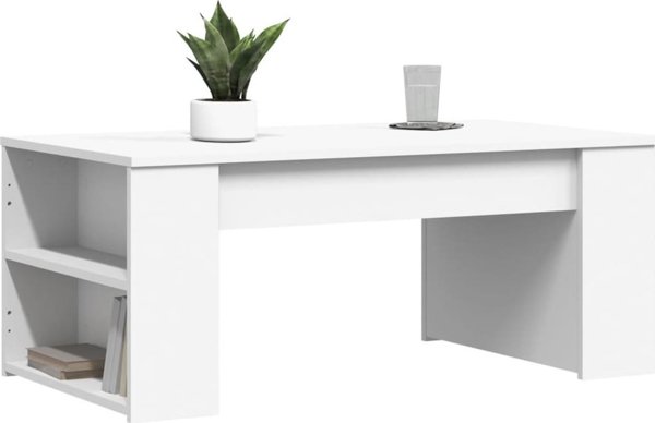 vidaXL Τραπεζάκι Καφέ, Λευκό, 102x55x42 εκ., Συνθετικό Ξύλο