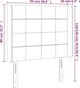 vidaXL Zaglowek do lozka z LED, ciemnoszary, 93x16x118/128 cm, tkanina