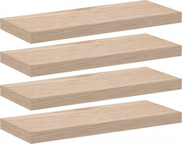 vidaXL Ράφια, 4 τεμ., 60x23,5x4 εκ., ξύλινο σύνθετο υλικό