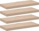 vidaXL Ράφια, 4 τεμ., 60x23,5x4 εκ., ξύλινο σύνθετο υλικό