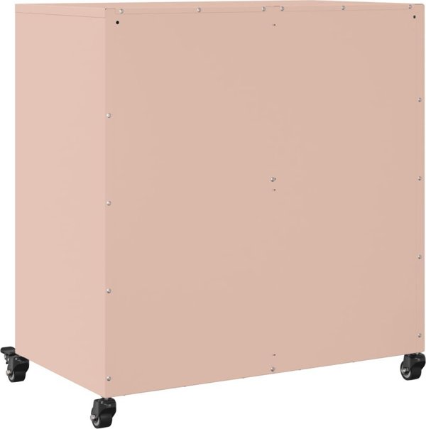 vidaXL Κομότα, ροζ, 68x39x72 εκ., ατσάλι