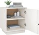vidaXL Szafka nocna, biala, 40x34x45 cm, lite drewno sosnowe