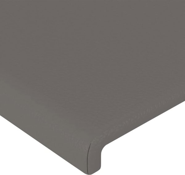 Κεφαλάρι κρεβατιού με LED vidaXL, γκρι, 100x5x78/88 cm, τεχνητό δέρμα