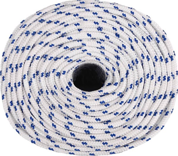 vidaXL Ναυτικό σχοινί, λευκό, 6 mm, 250 m, πολυπροπυλένιο