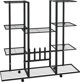 vidaXL Φυτόstand με Ρόδες, 94,5x24,5x91,5 εκ., μαύρο, σίδερο