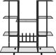 vidaXL Φυτόstand με Ρόδες, 94,5x24,5x91,5 εκ., μαύρο, σίδερο