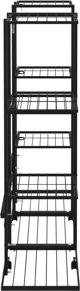 vidaXL Φυτόstand με Ρόδες, 94,5x24,5x91,5 εκ., μαύρο, σίδερο