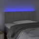 vidaXL προσκέφαλο κρεβατιού με LED, ανοιχτό γκρι, 100x5x78/88 cm, βελούδο
