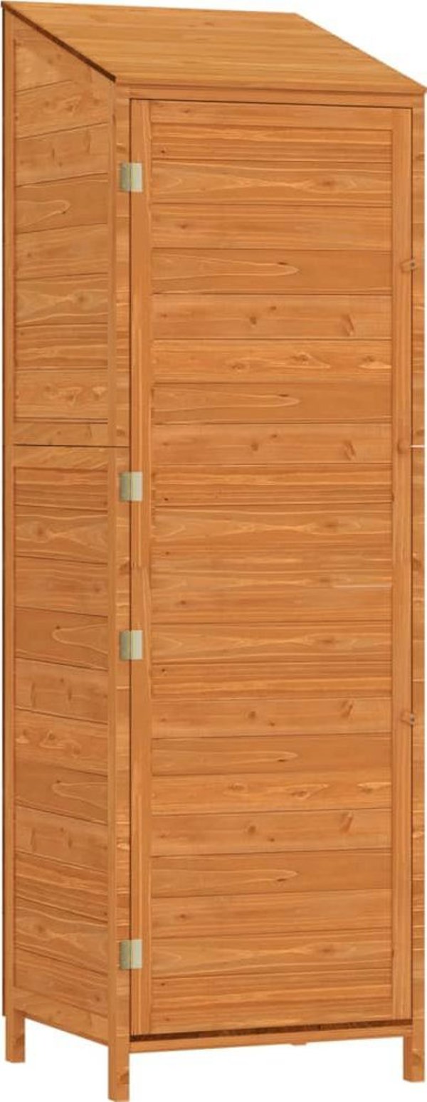 vidaXL ντουλάπι κήπου, καφέ, 55x52x174,5 cm, μασίφ ξύλο ελάτου