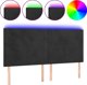 vidaXL Zaglowek do lozka z LED czarny 180x5x118/128 cm aksamit