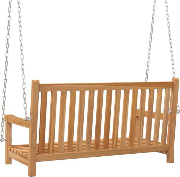 vidaXL Ξύλινη κούνια κήπου από ξύλο τεκ 114x60x64 cm