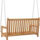vidaXL Ξύλινη κούνια κήπου από ξύλο τεκ 114x60x64 cm