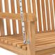 vidaXL Ξύλινη κούνια κήπου από ξύλο τεκ 114x60x64 cm