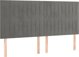 vidaXL Zaglowek do lozka z LED, asprogkri, 200x5x118/128 cm, aksamit