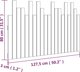 vidaXL Κεφαλάρι κρεβατιού, μαύρο, 127,5x3x80 εκ, μασίφ ξύλο πεύκου