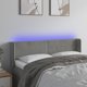 vidaXL Επένδυση κεφαλαριού κρεβατιού με LED, ανοιχτογκρι, 147x16x78/88 εκ., βελούδο