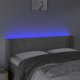 vidaXL Επένδυση κεφαλαριού κρεβατιού με LED, ανοιχτογκρι, 147x16x78/88 εκ., βελούδο