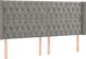 vidaXL Zaglozek giatou me LED, asprogkri, 183x16x118/128 cm, aksamit