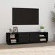 vidaXL vidaXL Szafka pod TV, czarna, 156x40x40 cm, lite drewno sosnowe