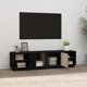 vidaXL vidaXL Szafka pod TV, czarna, 156x40x40 cm, lite drewno sosnowe