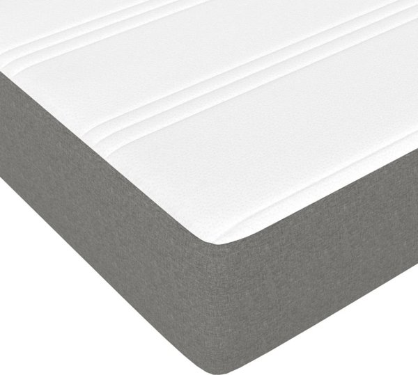 vidaXL Κρεβάτι kontynentalne με στρώμα, σκούρο γκρι ύφασμα 90x190 εκ.