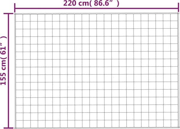vidaXL Κουβέρτα βαρύτητας, κρεμ, 155x220 εκ., 7 κιλά, ύφασμα