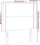vidaXL Κεφαλάρι Κρεβατιού με LED Σκούρο Γκρι 83x16x118/128 cm Απαλό Βελούδο