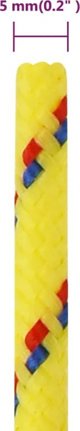 vidaXL Linka zejlarska, zolita, 5 mm, 25 m, polipropilen