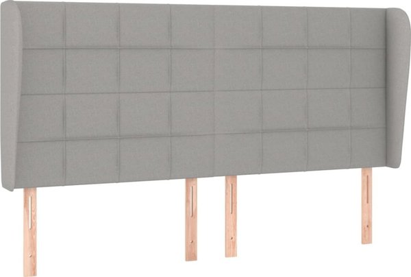 vidaXL Zaglowek uszak, ανοιχτό γκρι, 163x23x118/128 cm, tkanina