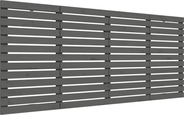 vidaXL Κεφαλάρι κρεβατιού, γκρι, 166x3x91,5 εκ., μασίφ ξύλο πεύκου