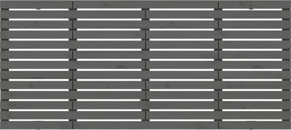 vidaXL Κεφαλάρι κρεβατιού, γκρι, 166x3x91,5 εκ., μασίφ ξύλο πεύκου