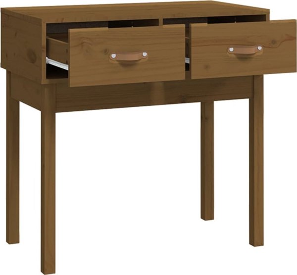 vidaXL Κονσόλα, καφέ μέλι, 76,5x40x75 εκ., ξύλο πεύκου