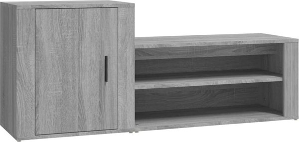 vidaXL Szafka na buty, γκρι δρυς Sonoma, 130x35x54 cm