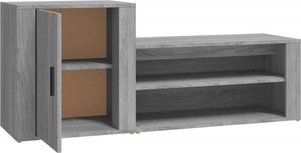vidaXL Szafka na buty, γκρι δρυς Sonoma, 130x35x54 cm